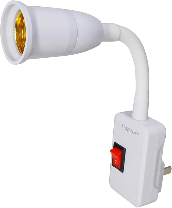 E26/E27 Plug-in Light Socket Adapter with On/Off Switch