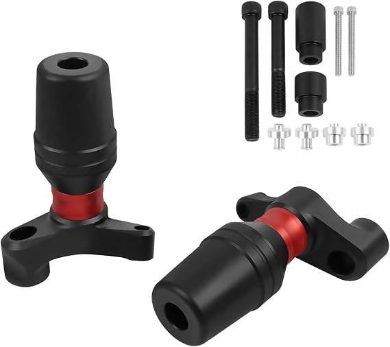 Motorcycle Frame Sliders No Cut Kits Falling Crash Protector Guard Replacement for DUCATI Streetfighter V4 V4S 2020-2021 (RED)