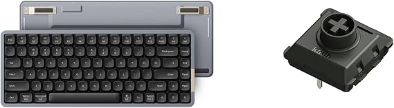 LOFREE Flow Low84 Low Profile Mechanical Keyboard, 75 Percent Rechargeable Wireless Keyboards with Bluetooth and Wired Connection, Black Phantom Tactile Switches and Ghost liear Switches