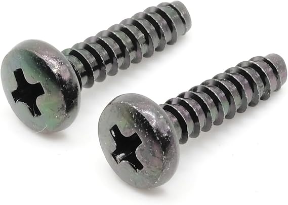 ReplacementScrews 1 Set of Metric Screws (Model RS-198178) Pan Head - Philips Drive - Black Plated (Pack of 2)