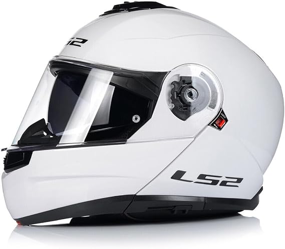 FLIP FRONT MOTORCYCLE MODULAR HELMET L~S~2 FF908 STROBE-II Motorbike Scooter Dual Visor ECE22.06 & P/J Certified Pinlock Max Vision Flip Up Urban Touring Helmets