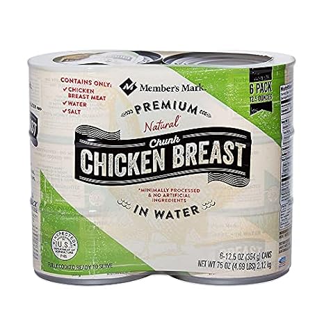 2 Set Concord Import Member S Mark Premium Chunk Chicken Breast (12.5 Oz, 6 Ct.) Wholesale, Cheap, Discount, Bulk (1 - Pack), 900103