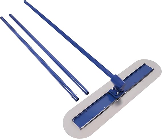 Bull Float Concrete Float Kit, 48'' x 12'' Concrete Tool Trowel Long-Handled Masonry Floats Rounded End Cement Tool with 3 Handle 1.8M Finish, Aluminum Alloy, For Concrete Finishing