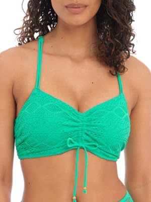 Freya Womens Full Coverage Bikini Top, Jade, 38DD US
