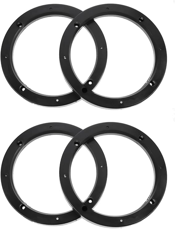 ULTECHNOVO 6.5 inch Speaker Spacer Rings Car Audio Adapter Ring for Vehicle Mounting 2 Pairs Auto Speaker Spacers for Cars Boats Trucks Rvs No Cutting or Drilling