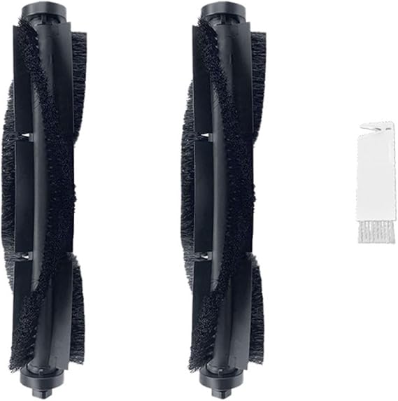 Main Brush,Compatible For VIomi ,S9 ,Compatible For ROIDMI, EVE PLUS,Roller Brush Washable Replacementeplacement Accessories , Main Brush Spare Parts Robot Vacuum Cleaner(2PCS)