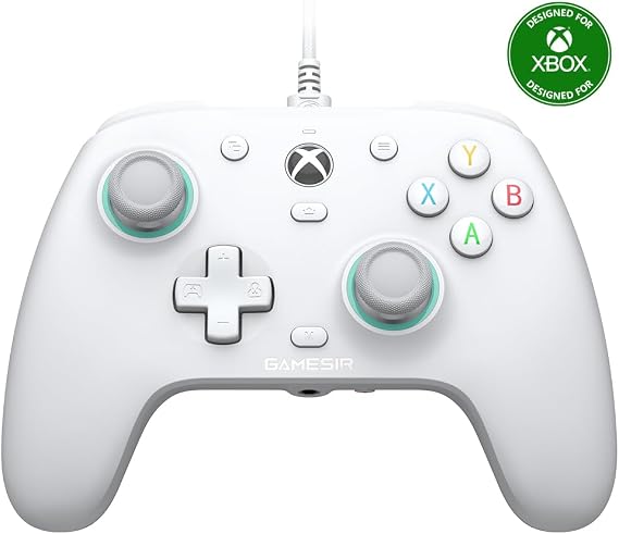 GameSir Xbox Series X|S, Xbox One ve Windows 10/11 için G7 SE kablolu oyun kumandası, Hall efektli Joysticks/Hall Trigger, 3,5 mm ses jakı (beyaz)