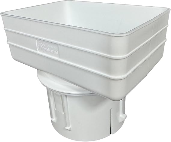 4x5x4" Adjustable Gutter Downspout Adapter fits any 4" Round Pipe - White
