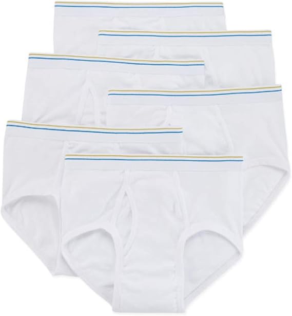 Stafford 6 Pair Blended Cotton Full-Cut Briefs (Medium) White