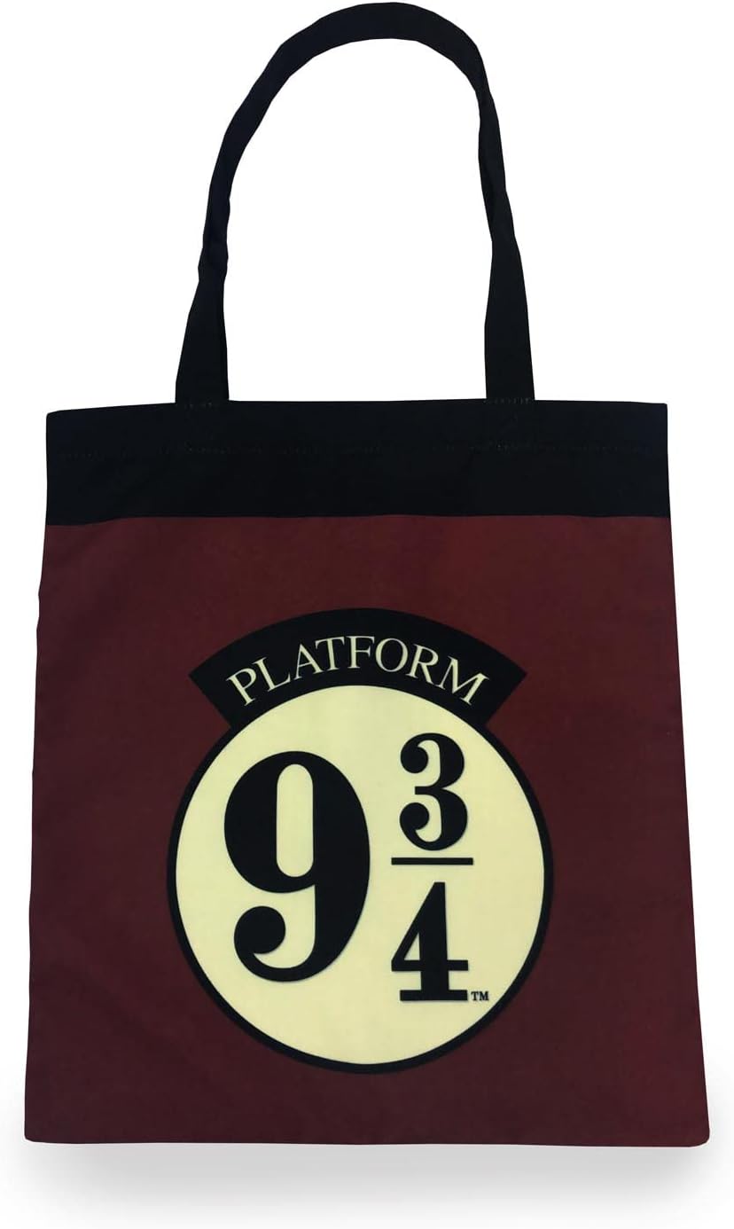 Groovy Uk Harry Potter Platform 9 3/4 Design Tote Bag, Brown/Black