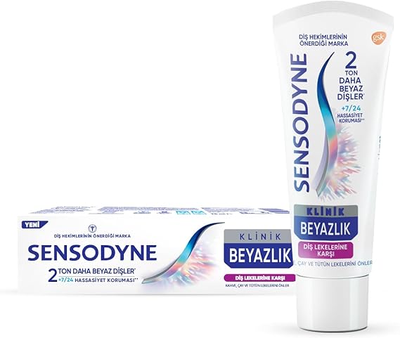 Sensodyne Klinik Beyazlık Diş Lekelerine Karşı Diş Macunu