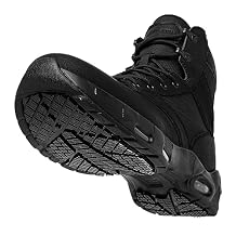 LARNMERN Non Slip Mens Boots Slip Resistant Work Shoes Sole-Cushion Side Zipper Comfort Botas Militares Hombre Zapatos de Trabajo Black
