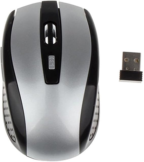 Wireless Mouse, 2.4G USB Wireless Mice Optical PC Laptop Notebook Computer Cordless Mouse with Nano Receiver, 6 Buttons, 1800 DPI, for Windows Mac Linux Vista Macbook Pro Apple iMac