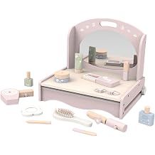 Colaxi Potable Kids Makeup Sets, Dress up Kit with Pretend Makeup Accessories,Kids Vanity Table, Dress Table Toy, for Learning