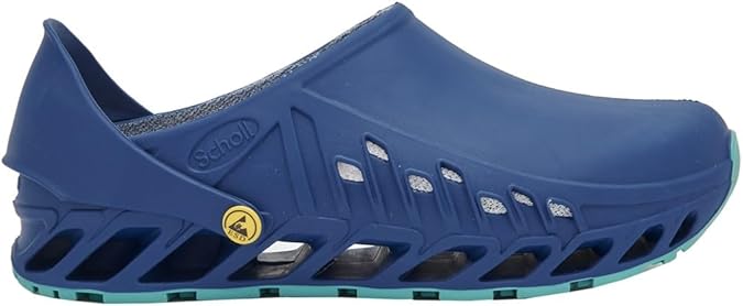 Scholl Evoflex Professional Sanitary Clogs for Men and Women Ultralight Comfortable Adjustable Strap Non-Slip Sole Removable Memory Insole with Antibacterial Lining