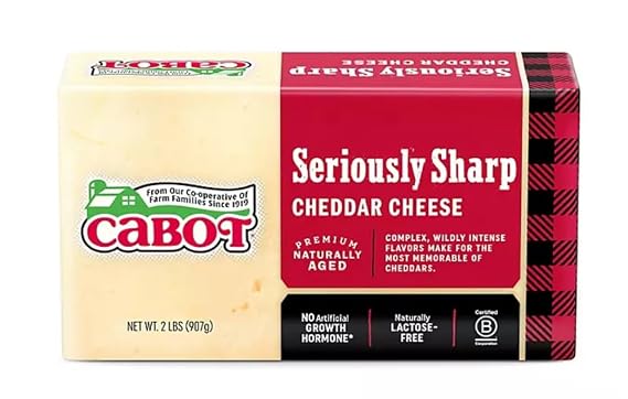 Seriously Sharp Cheddar Cheese 2 lbs