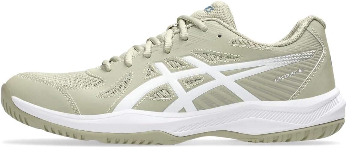 ASICS Men's Upcourt 6 Volleyball Shoes, Khaki/White, 8 UK