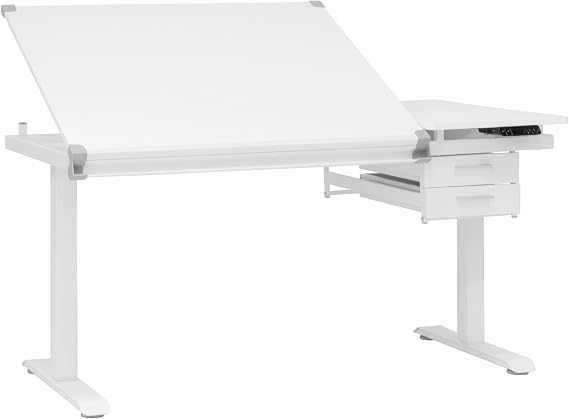 Studio Designs Graphix II, Split Top Height Adjustable Drafting, Drawing Table, eLift