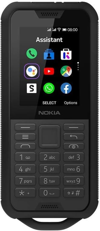 Nokia 800 Tough 2.4" 4GB 512MB RAM 2100mAh IP68 Rugged Cell Phone (GSM Only, No CDMA) Factory Unlocked - 4G LTE International Model (Black)