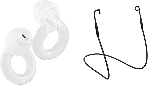 Loop Engage 2 Ear Plugs + Loop Link Connector Set | Noise Reducing Ear Plugs to Keep Conversations | Includes Anti-lost Strap
