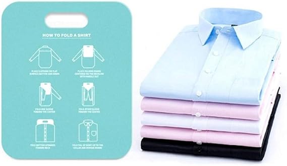 Zerodis Shirt Folding Board, Tshirt Folding Board Clothes Folding Board Plastic Laundry Folder Home Storage Tool for Adults (Blue)