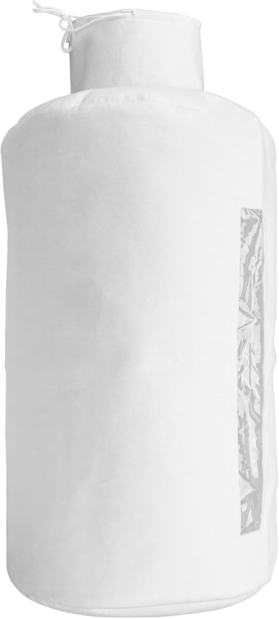 70334 1 Micron Polyester Dust Filter Bag for Wall Mount Dust Collectors | DC5370 DC5371 ,Grizzly, Shop Fox,Rockler,Delta,Wen,14"x24" with Clear Window & Bottom Zipper (Fits Opening From 5" to 6")