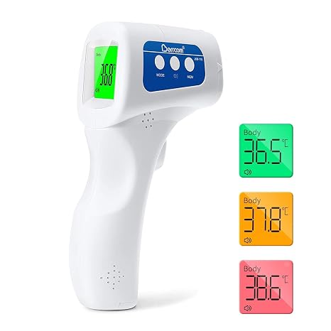 Berrcom Forehead Digital Thermometer for Adults and Children Non Contact Medical Baby Infrared Digital Thermometer with Instant Reading, Fever Alarm
