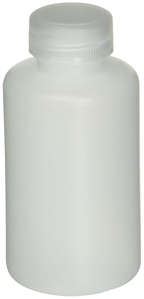 Azlon 301705-0002 HDPE Plastic Narrow Mouth Lab Sample Bottle, 60 ml2 oz Capacity Pack of 12