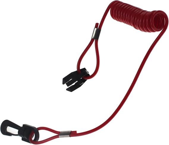 432230 Boat Emergency Stop Kill Switch Lanyard, 393079 392288 Universal Outboard Engine Motor Urgent Stop Switch Key Safety Connector Lanyard Cord for Johnson Evinrude OMC Sierra