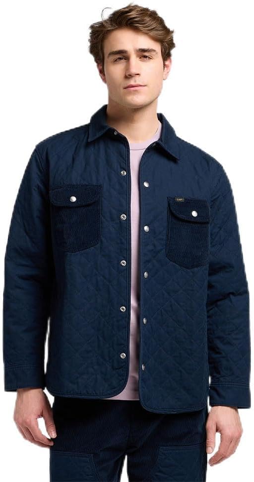 Lee - Shirt Men - Regular Fit - Mixed Media Overshirt - Rivet Navy