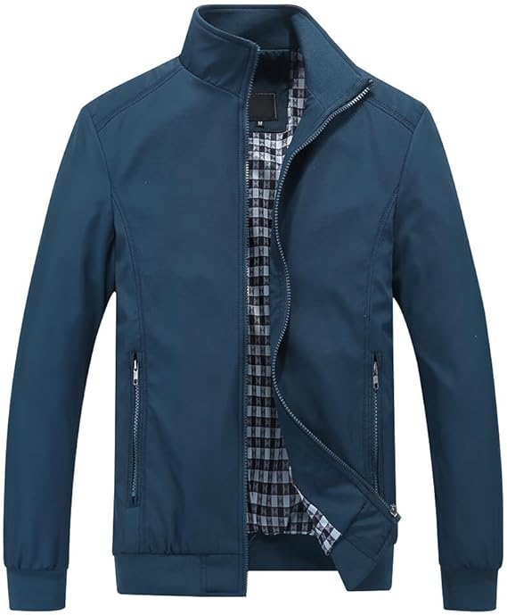 YOUTHUP Mens Summer Bomber Jackets Casual Lightweight Windbreaker Coat