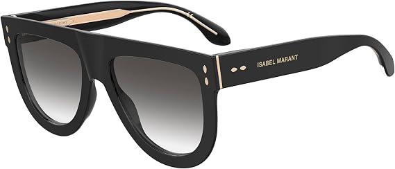 Isabel Marant Women's Rounded Flat Top Sunglasses, Black, One Size