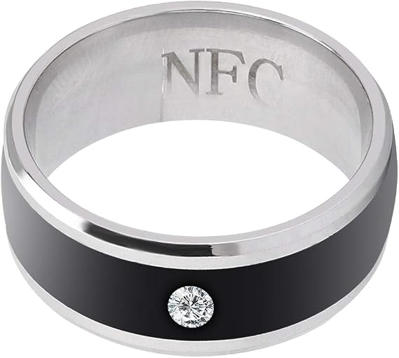 Smart Ring with NFC Technology Metal Multifunction Ring for Mobile Phones Universal Compatibility Size 9 NFC Ring NFC Men's Ring Agarres
