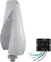 Vertical Spiral Wind Turbine Wind Turbine 9000W Wind Turbine White 2 Blades with MPPT Charge Controller Vertical Wind Turbine