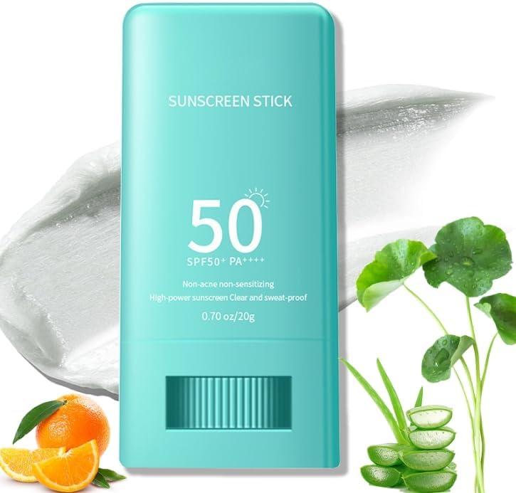Spf 50 Sunscreen Stick - Moisturizing Sunblock Stick Pa++++ Factor 50 Sun Cream for Face & Body - Mini Travel Size Sunscreen - Roll on Suncream with Centella Aloe Vera Vitamin E