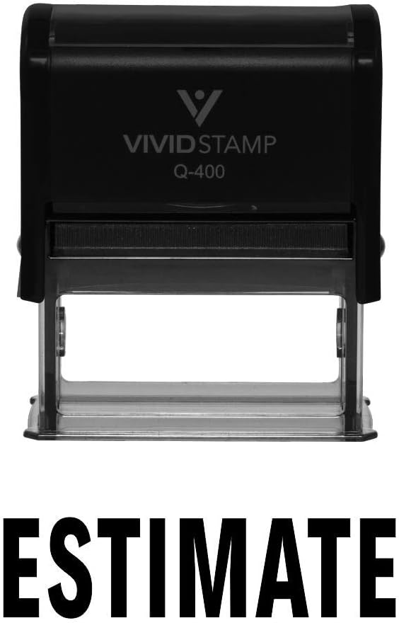 Estimate Self Inking Rubber Stamp (Black Ink) - X-Large