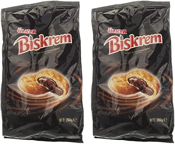 Ülker Biskrem Kakaolu Büyük Boy Poşet 200 Gr 2li paket, 2'li