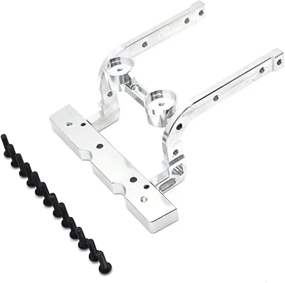 RC Car Parts Compatible With MJX For Hyper Go H12Y H12+ 1/12 RC Car Upgrade Parts Replacement Accessories Metal Front Collision Avoidance Parts(Silver)