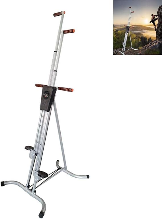 Vertical Climber Stepper Vertical Mountaineer Vertical Climber Exercise Machine Cross Trainer Stair Climber Adjustable Height Foldable Home Fitness Equipment Beautiful Landscape