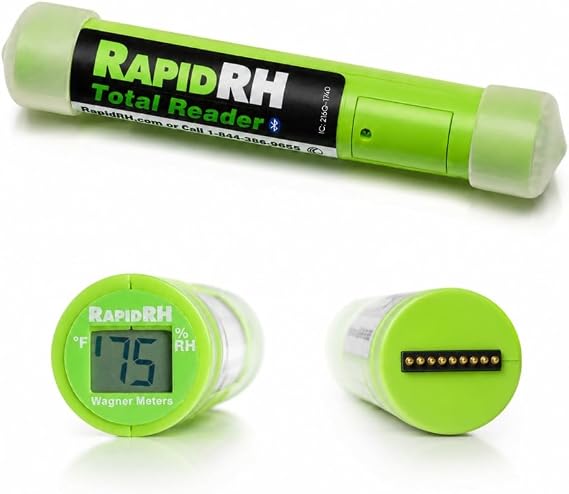 Rapid RH Total Reader with Bluetooth F2170 Compliant Concrete RH Testing with Digital Display Fast, Accurate Job Site Moisture Readings (Fahrenheit)
