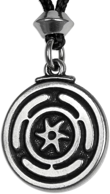 Wheel of Hecate Pendant Necklace - Strophalos Witch Amulet Jewelry