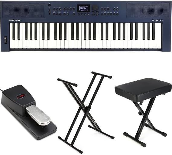 Roland GO:KEYS 3 Keyboard Essentials Bundle - Midnight Blue