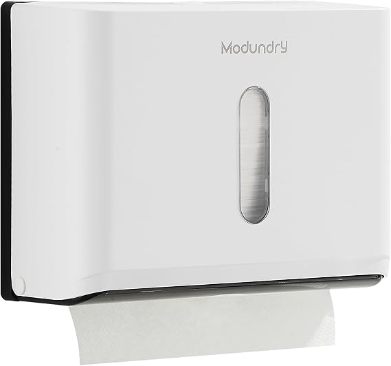 Paper Towel Dispenser, Wall-Mounted Multifold Hand Paper Towel Dispenser, Commercial Hand Towel Dispenser for Kitchen Bathroom Hotel Resturant, Holds 200 Paper,White
