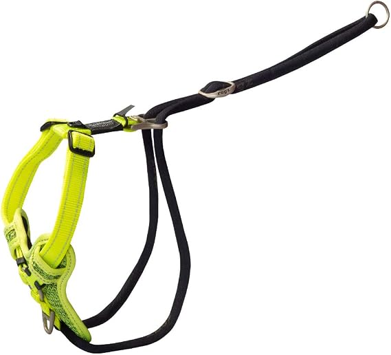 Rogz Stop Pull Dog Harness Reflective Classic Large Dayglo Yellow