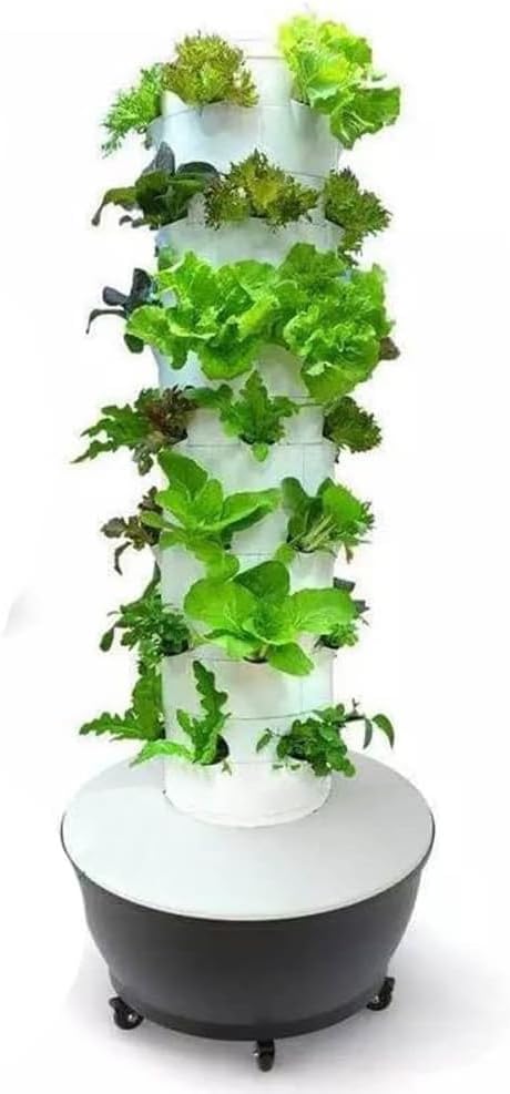 Indoor Hydroponics System Indoor Garden Hydroponics Tower with Hydrating Pump, Adapter, Aquaponics Planting System,Hydroponics Growing System for Indoor Fruits and Vegetables wyqdp240305, size
