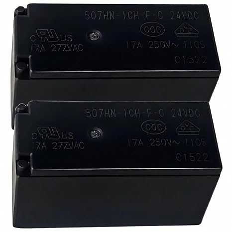 Compatible with Song Chuan 507HN-1CH-F-C 12V Relay, SPDT 1 Form C 17A 277VAC, Class F, PCB Through-Hole Power Relay, Replacement for 507H-1CH-F-C / 507N-1CH-F-C / 507-1CH-F-C