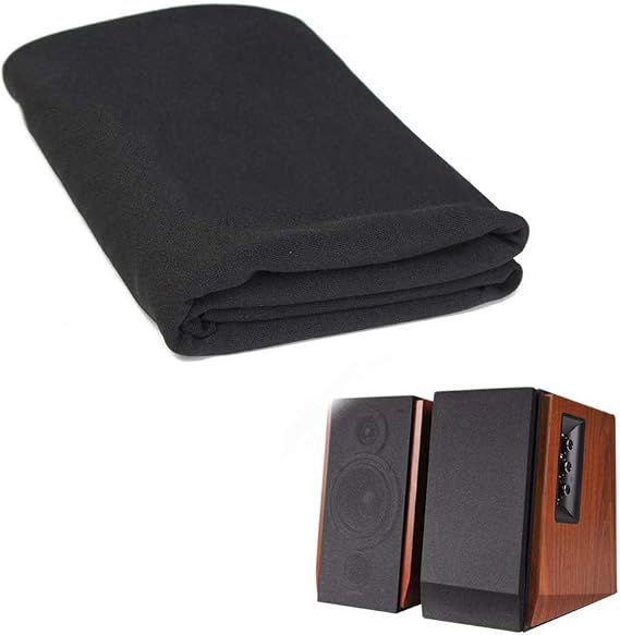 Speaker Grill Cloth Black Speaker Fabric Protective Dustproof Mesh Cloth Stereo Fabric for Audio Amplifier Speaker Repair 50x160cm/19.7x63 (Black)