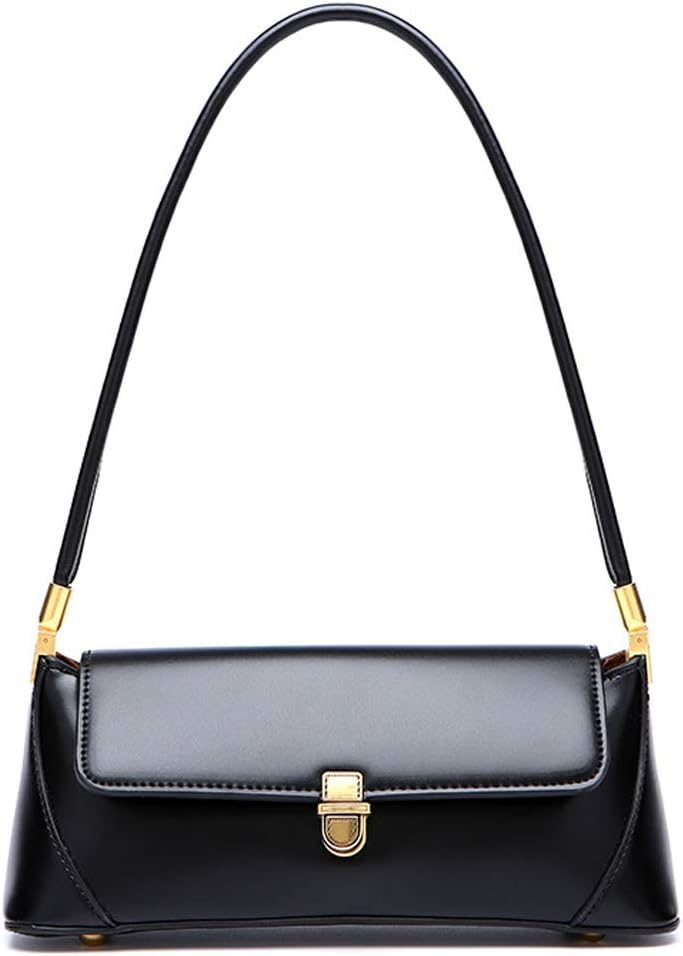 zhongningyifeng Small Clutch Shoulder Bag for Women Leather Mini Tote Handbag Purse with Buckle Closure