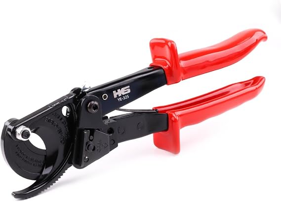 HKS Ratchet Cable Wire Cutter Heavy Duty for Cutting Electrical Aluminum Copper and Multi-core Cables up to 240mm2(AWG 500MCM)