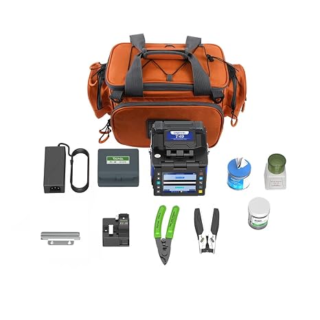 ORIENTEK T49 FTTx Mini Fusion Splicer Active Clad-Alignment 3.5 inch Display 8S Fast Splicing